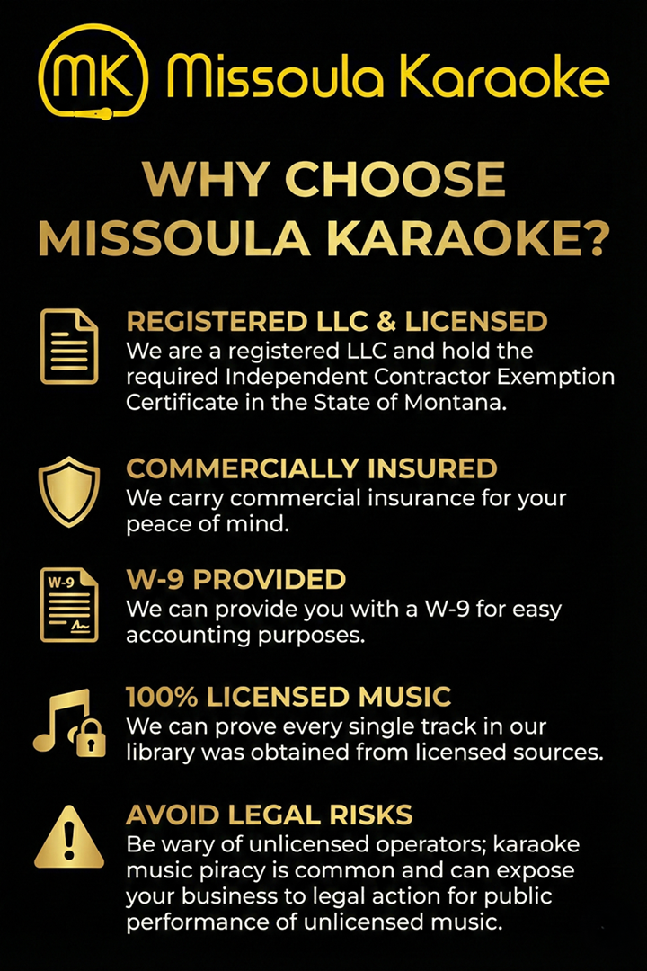 Reasons to hire Missoula Karaoke